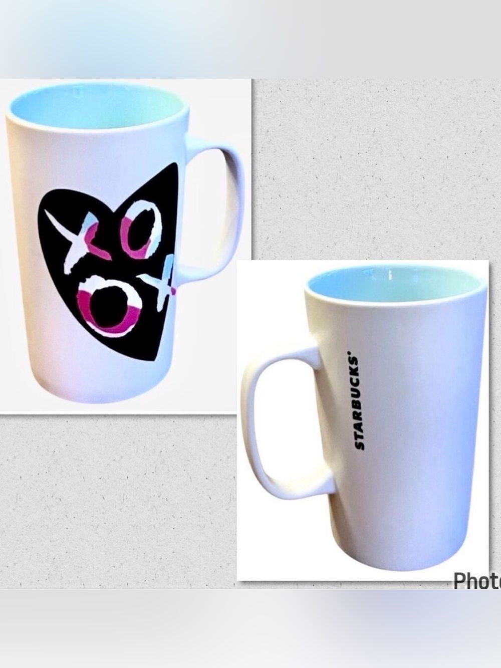 New Starbucks Heart Tall XOXO Love Hug Kisses White 16oz 2015 Valentines Mug Cup